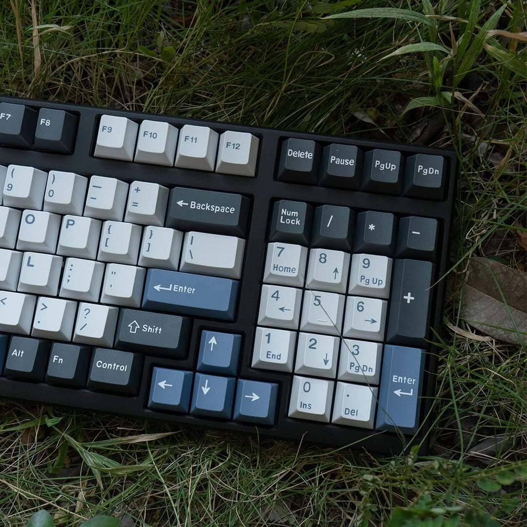 Arctic Blue White Tastenkappen Komplettset 173 Tasten Cherry Profile Doubleshot Custom Keycaps für C