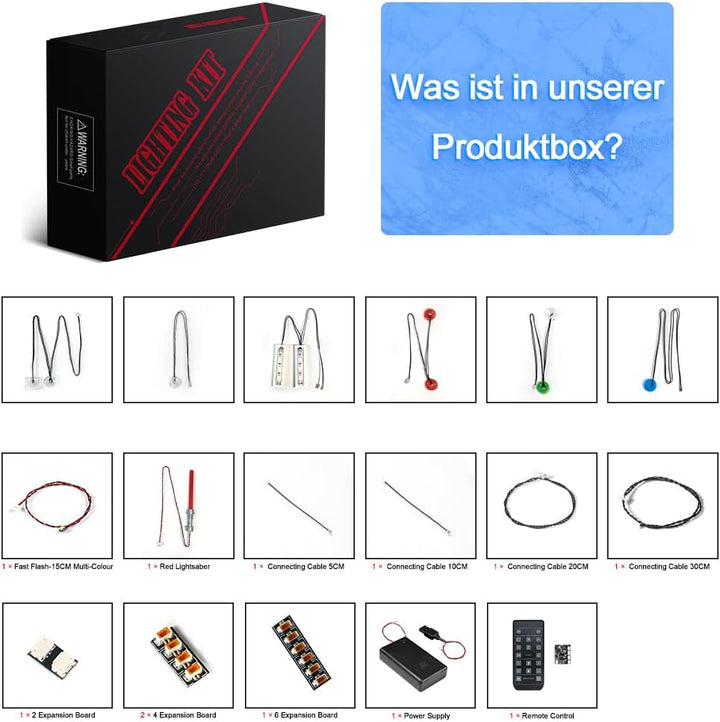 LocoLee Licht Kompatibel mit Lego R2-D2 Droid, Nur Lichter Set - Kein Modell, Licht BeleuchtungSet C