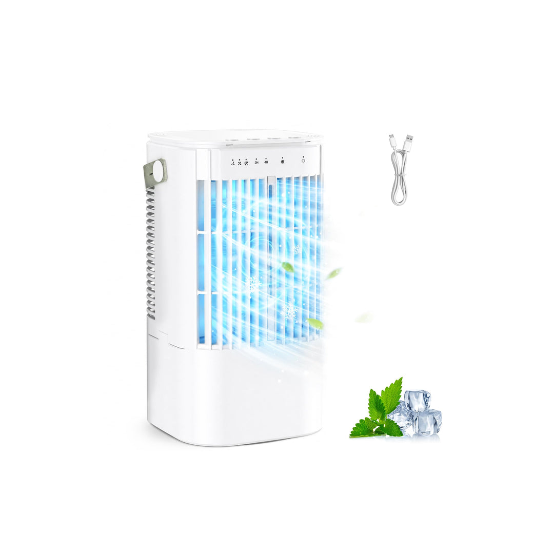Mobile Klimaanlage, 120° Oszillation klimaanlage mobil, USB 4 in 1 klimaanlage ohne abluftschlauch m