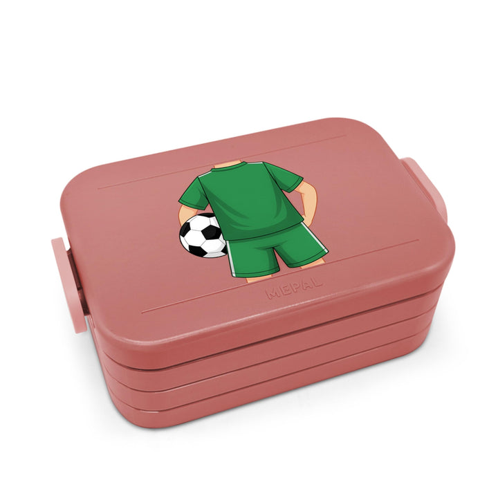 printplanet® Personalisierbare Brotdose „Layout Trikot Grün“ – Lunchbox/Bento Box von Mepal – mit ei