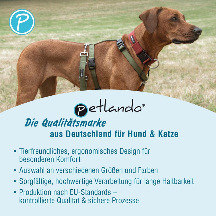 Petlando Hundegeschirr Anti Zug, leicht anzulegen, Ohne Über-Kopf-Ziehen, gepolstertes Brustgeschirr