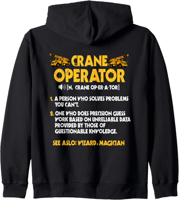 Kranführer Geschenke Design auf der Rückseite der Kleidung Kapuzenjacke
