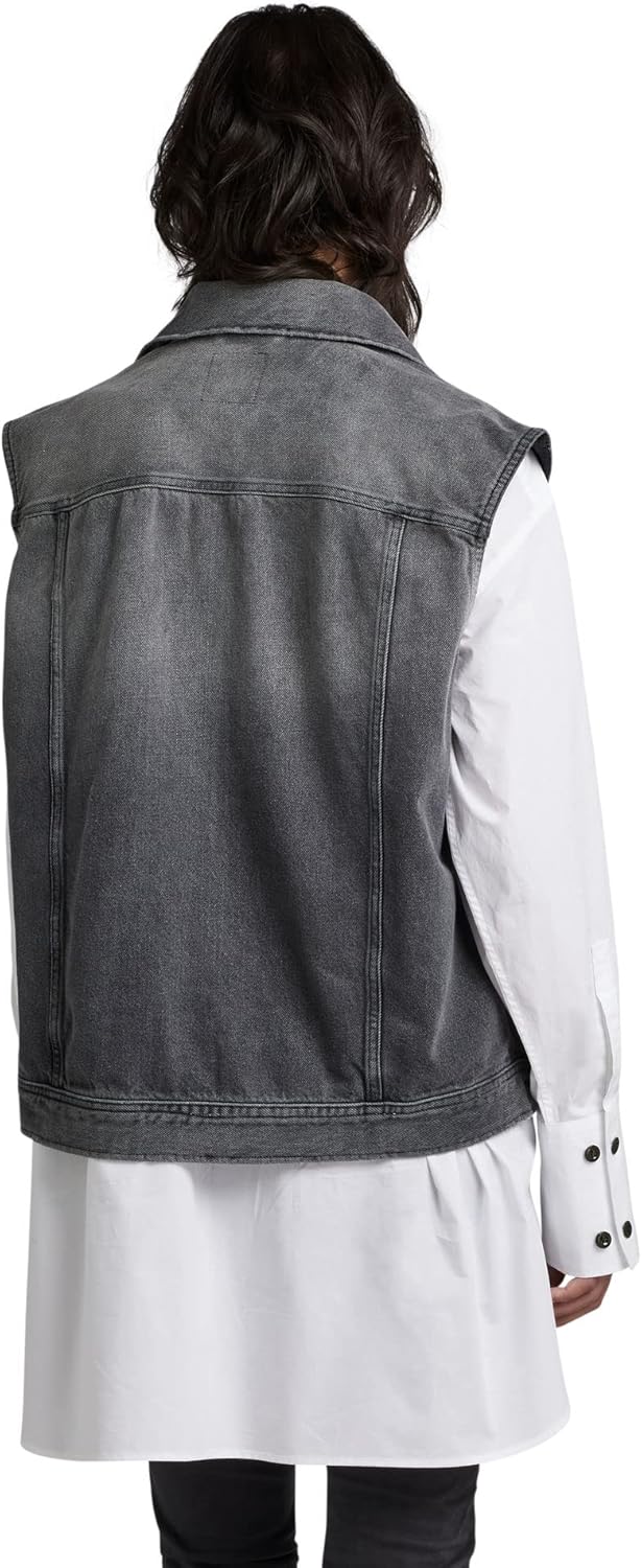 G-STAR Damen Oversized Denim Vest XXS Grau (Faded Blade D22581-D291-C778), XXS Grau (Faded Blade D22