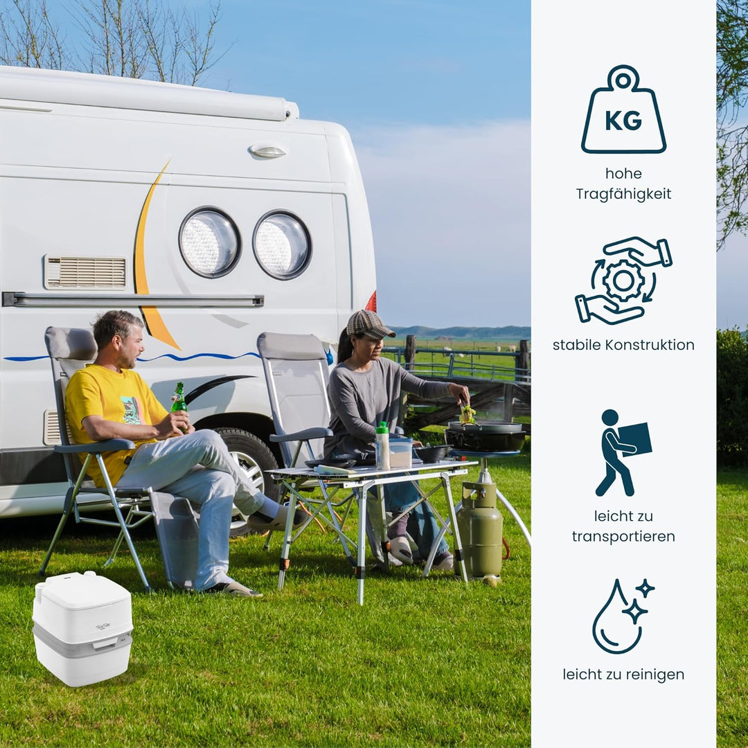 Thetford 92814 Porta Potti 165 Tragbare Toilette Qube, Wei -Grau 414 x 383 x 427 mm, Normal, 9108139