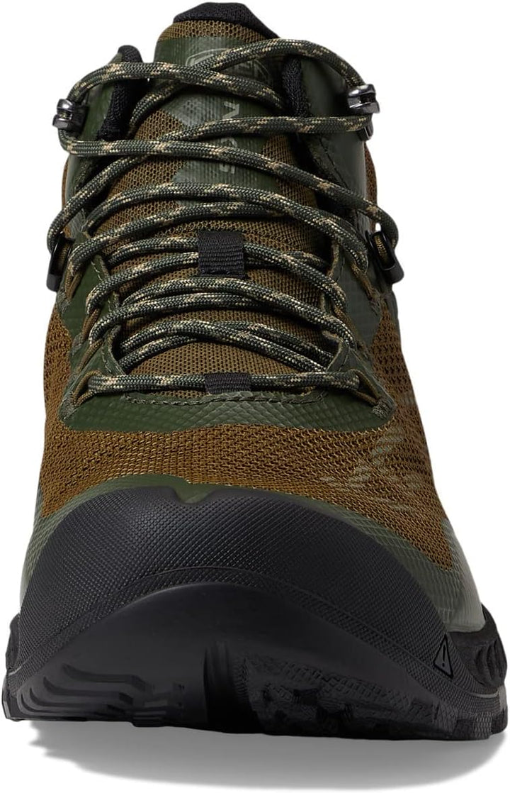 KEEN Herren-NXIS Evo Mittelhohe wasserdichte schnelle Verpackung Wanderschuhe, Brindle/Citronelle 44