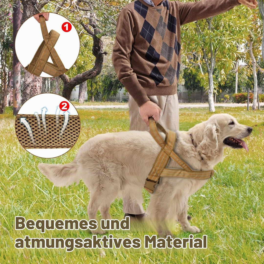 Hundegeschirr, Anti-Zug Geschirr Reflektierende Hundegeschirr für Mittlere Grosse Hunde, Verstellbar