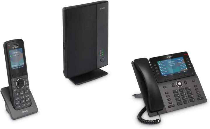 Snom M55 DECT Mobilteil mit Ladeschale, 2,4 Farbdisplay, Schnurlos, OTA Updates, Gürtel-Clip, Intui
