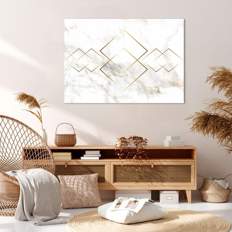 Bilder auf Leinwand 100x70cm Leinwandbild mit Rahmen Abstraktion modern Gross Wanddeko Bild Schlafzi