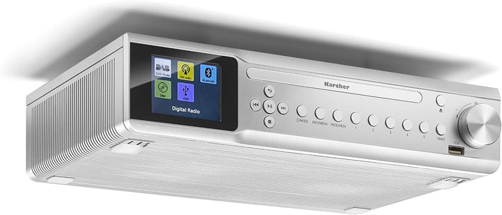 Karcher RA 2060D-S - Unterbau-Küchenradio mit CD-Player, DAB+ / UKW-Radio & Hama DAB-Zimmerantenne f