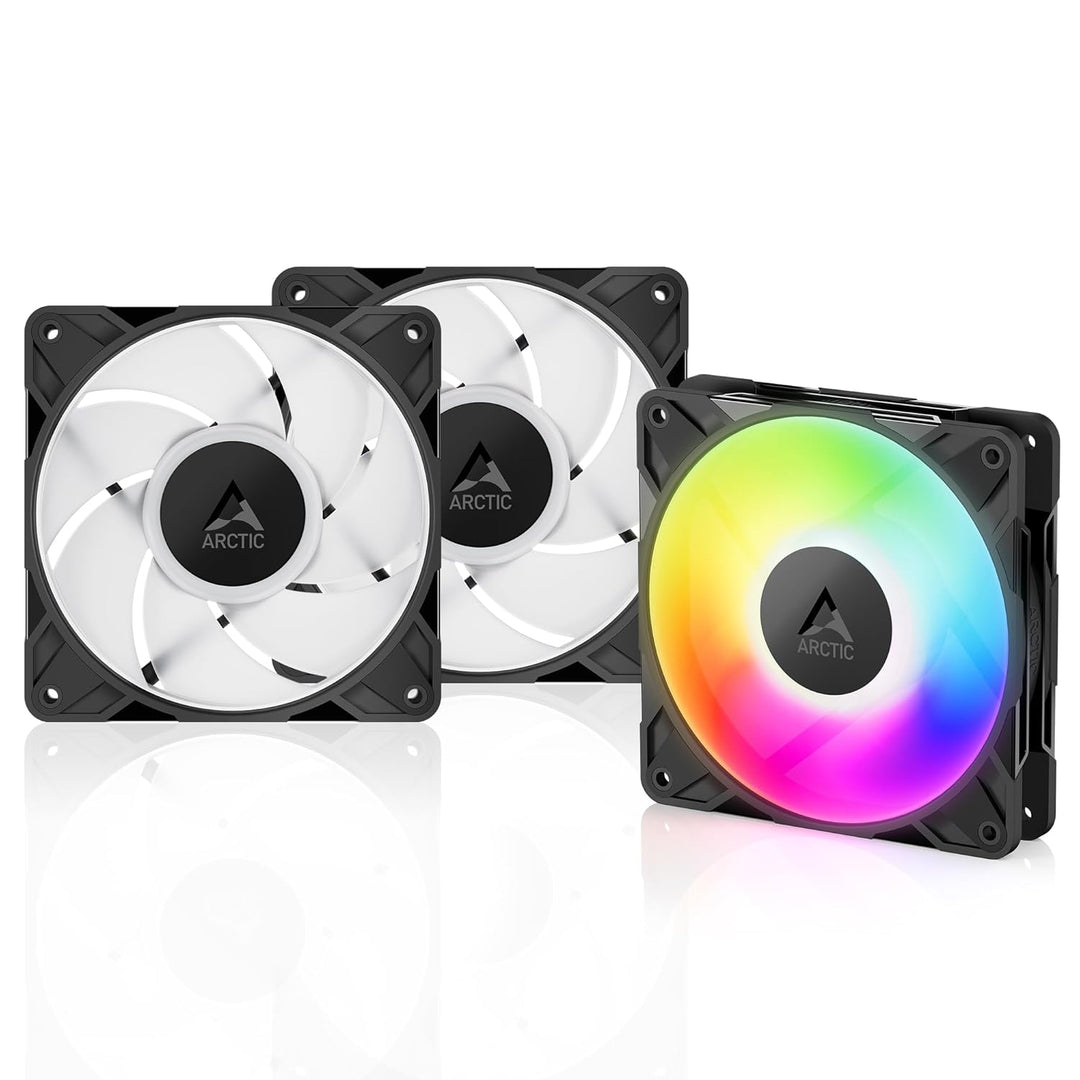 ARCTIC P12 Pro A-RGB (3 Stück) - Leistungsstarker Premium PC Lüfter, 120 mm PWM Case Fan mit Y-Kabel