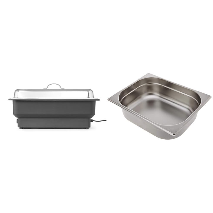 HENDI Chafing dish Tellano, Wärmebehälter, 9L, 230V, 900W, 573x348x(H) 284mm, Edelstahl, Polypropyle