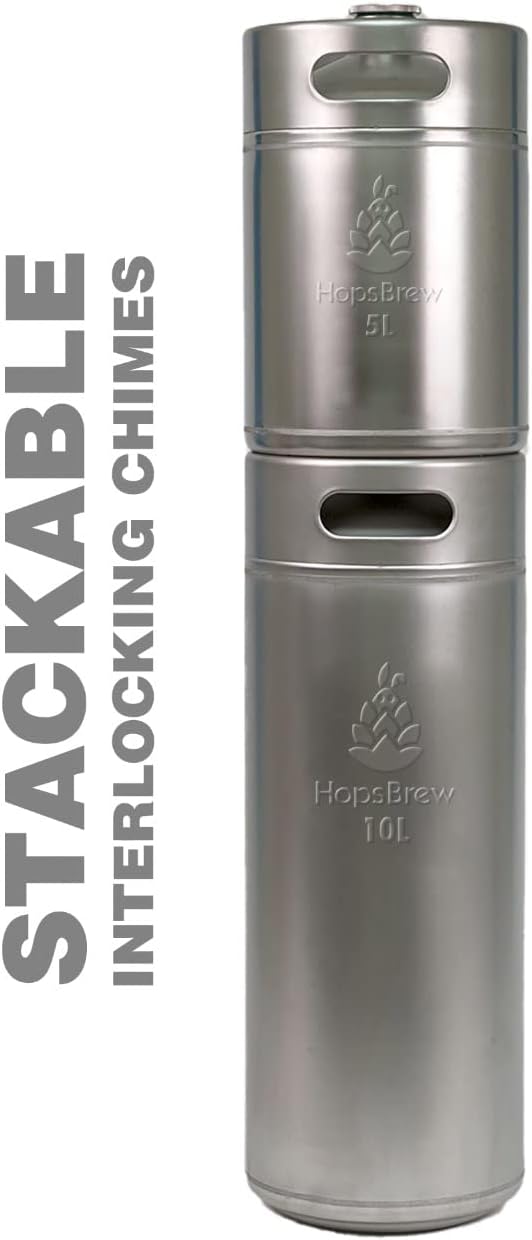 Mini 304 Edelstahl Fass Growler (10 l Standard Silber) 10L Standard Silver, 10L Standard Silver