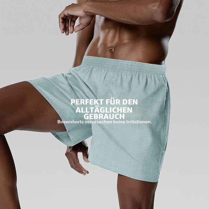 5Mayi Mens Boxers Shorts Multipack Woven Mens Underwear Pack Cotton Plaid Men&