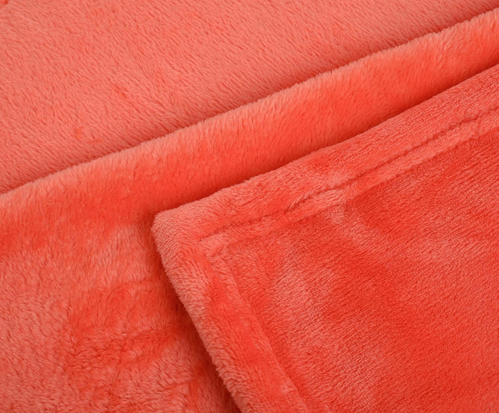 Gözze - Wohn- und Kuscheldecke, Memphis, Hohes Stoffgewicht 300 g/m², 180 x 220 cm - Kaminrot 180 x