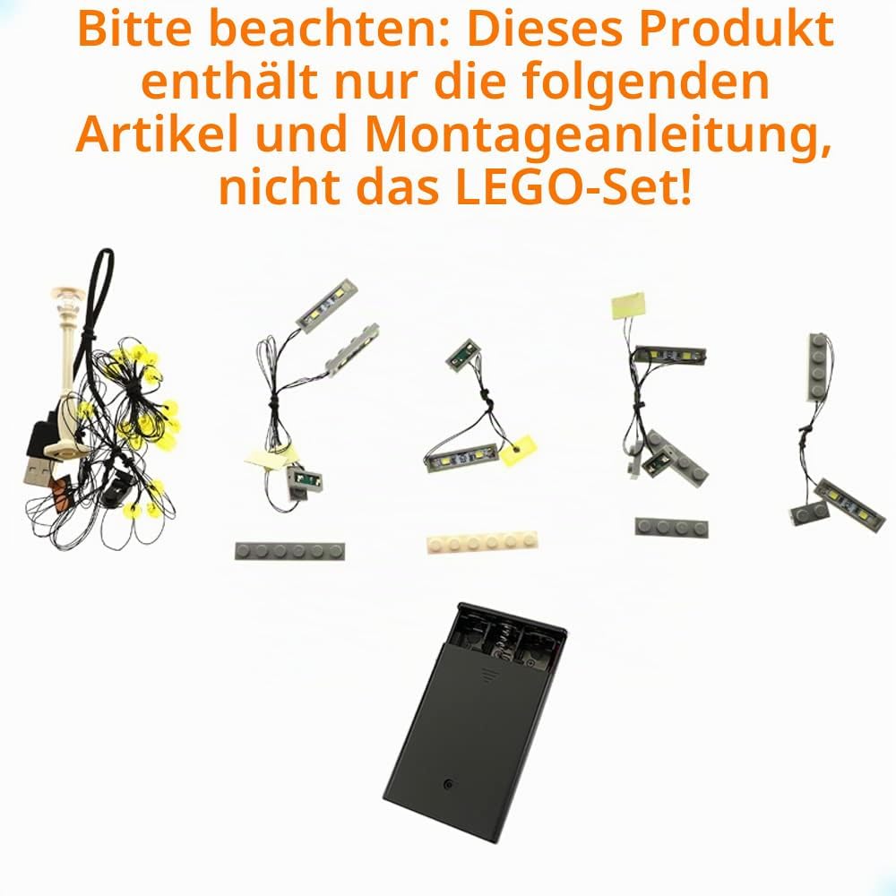 GEAMENT LED Licht-Set Kompatibel mit Lego Jazzclub (Jazz Club) - Beleuchtungsset für Icons 10312 (Le