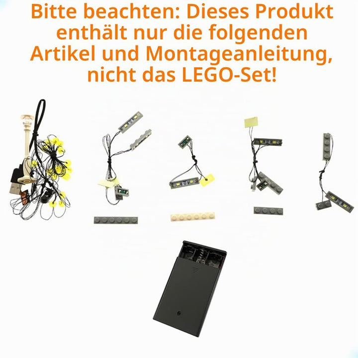GEAMENT LED Licht-Set Kompatibel mit Lego Jazzclub (Jazz Club) - Beleuchtungsset für Icons 10312 (Le