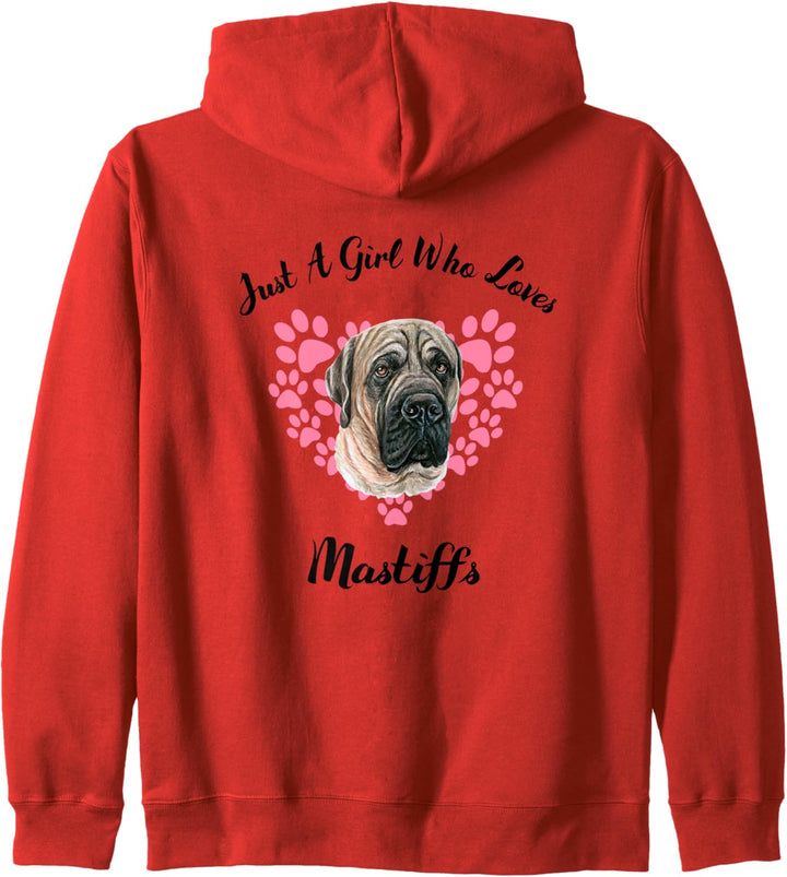 Just A Girl Who Loves Mastiffs Hunde Süsser Welpe Kapuzenjacke