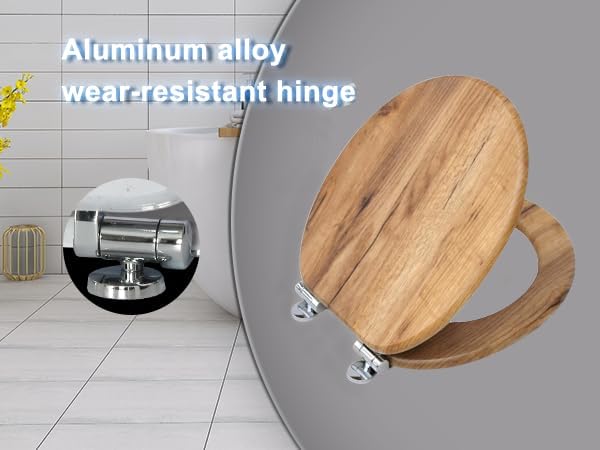 MDF-Toilettensitz mit Soft-Close-Mechanismus, O-förmiger Toilettensitz mit verstellbaren Scharnieren