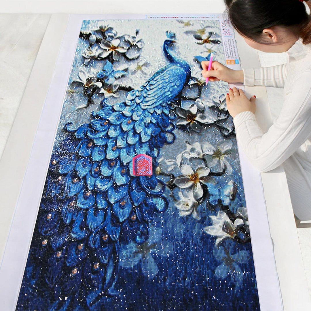 Instarry 5D Diamond Painting Full Gross Pfau Wall Decoration (50x82 cm), 50x82 cm