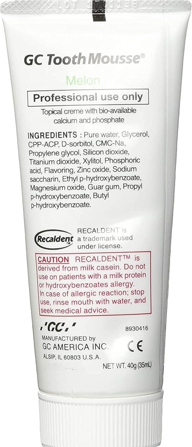 2x GC Tooth Mousse Zahnpasta 35ml Tube Melone (2x 35ml Tube)