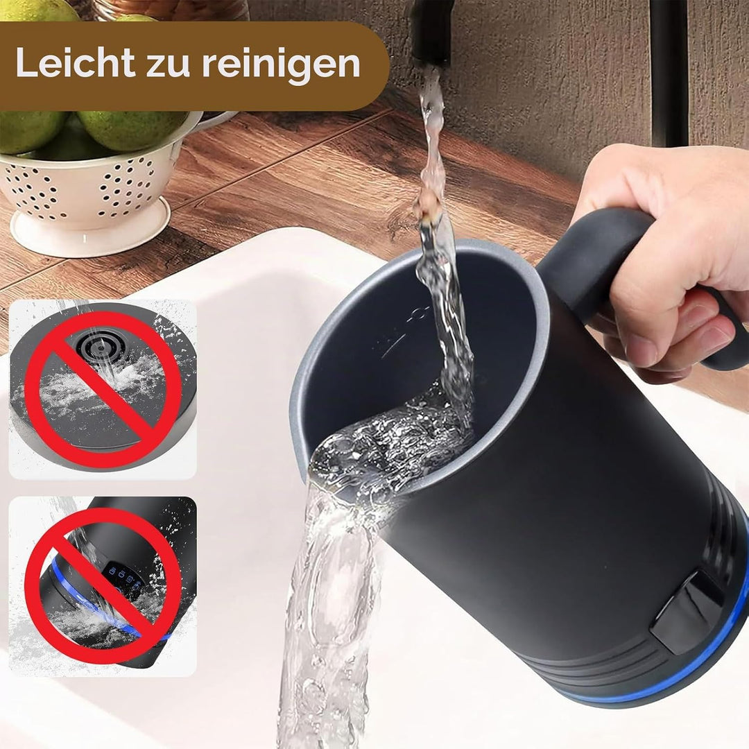 Milchaufschäumer Elektrisch 4 in 1,430ml Grosses AutomatischerMilchschäumer,Geräuschloser,Abschaltun