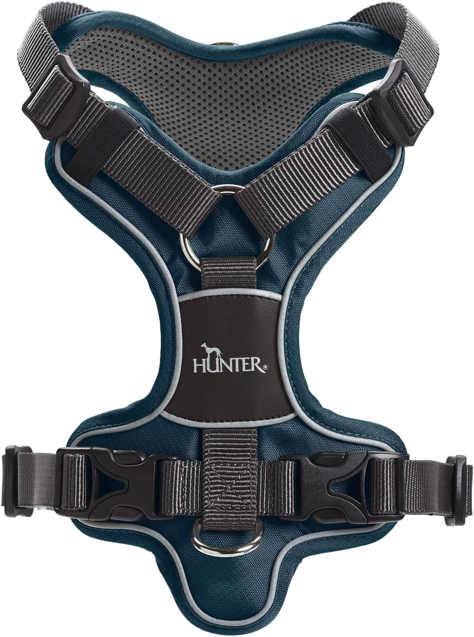HUNTER DIVO Hundegeschirr, S-M, 52-68 cm, dunkelblau/grau 52 - 68 cm dunkelblau/grau, 52 - 68 cm dun