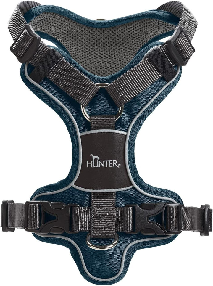 HUNTER DIVO Hundegeschirr, S-M, 52-68 cm, dunkelblau/grau 52 - 68 cm dunkelblau/grau, 52 - 68 cm dun