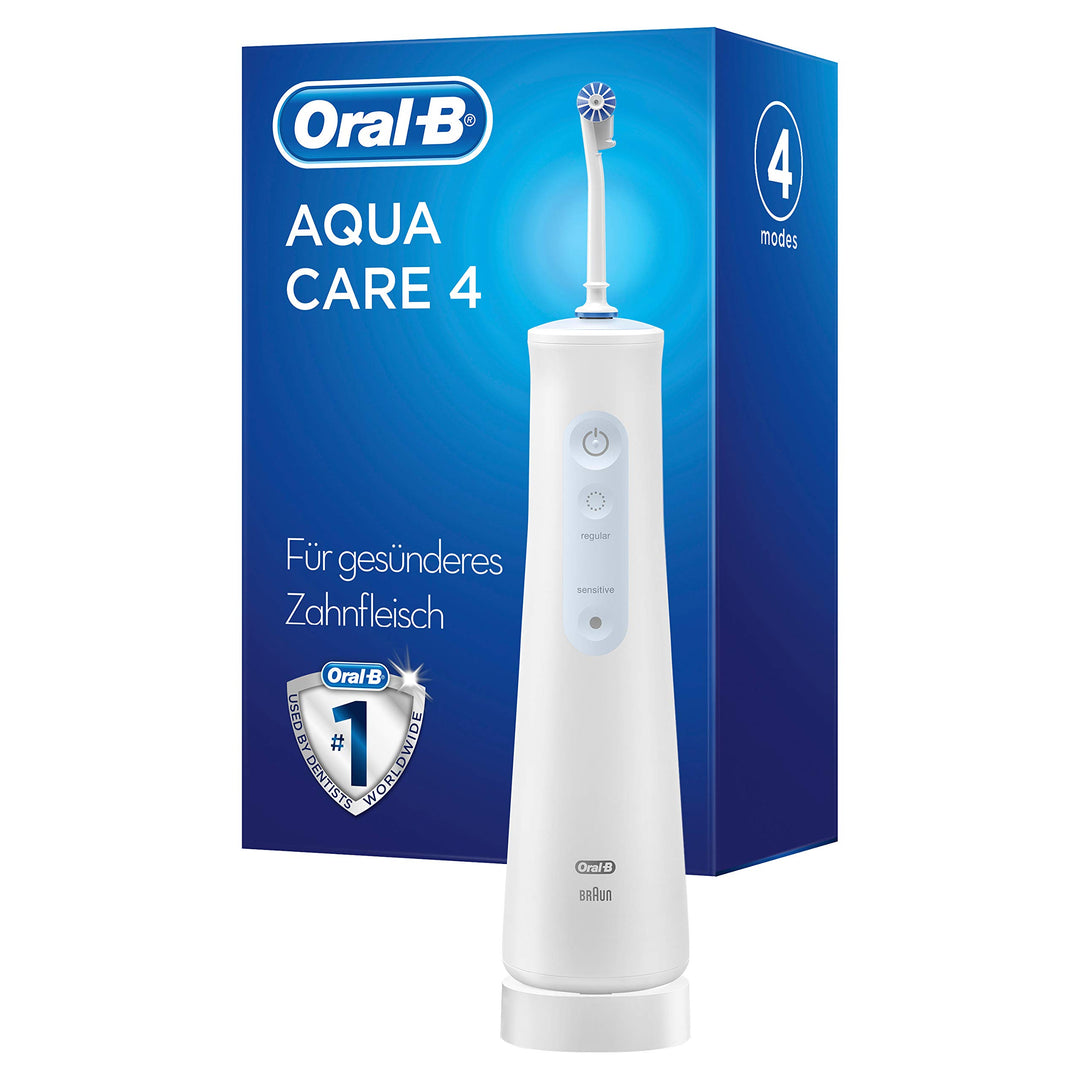 Oral-B AquaCare 4 Munddusche, Zahnzwischenraumreiniger mit 4 Putzmodi für eine sanfte Zahnpflege und