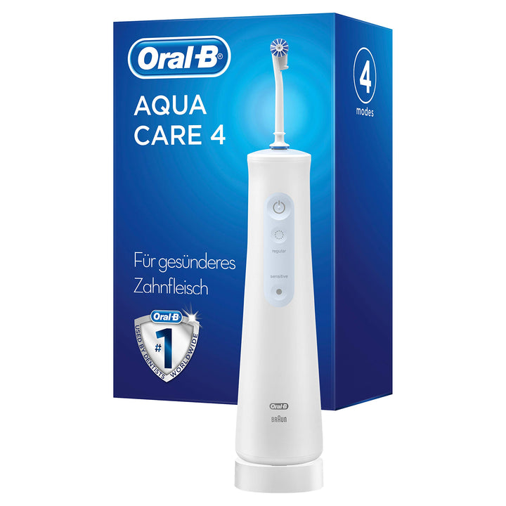 Oral-B AquaCare 4 Munddusche, Zahnzwischenraumreiniger mit 4 Putzmodi für eine sanfte Zahnpflege und