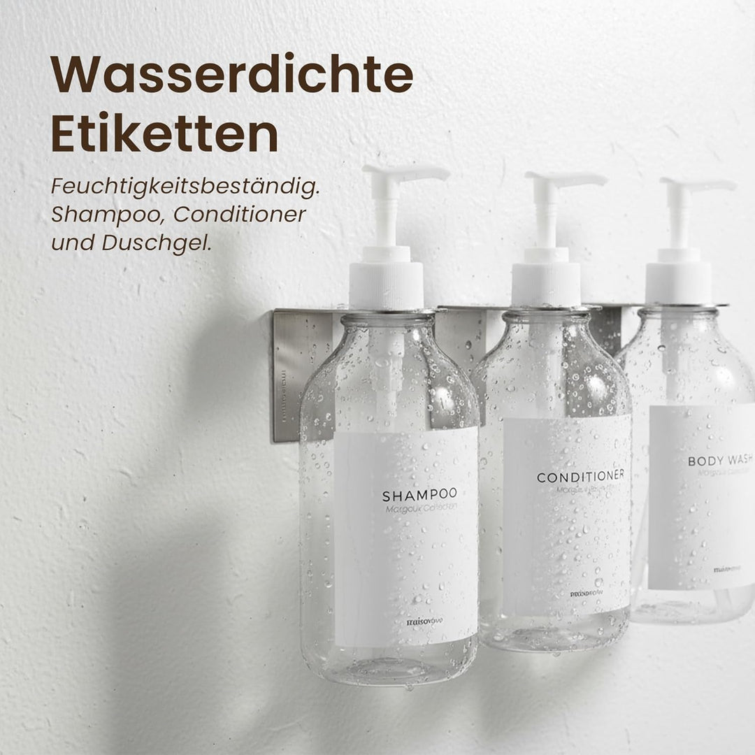 MaisoNovo Shampoo Flaschen zum befüllen - Duschseifen seifenspender wandbefestigung - seifenspender