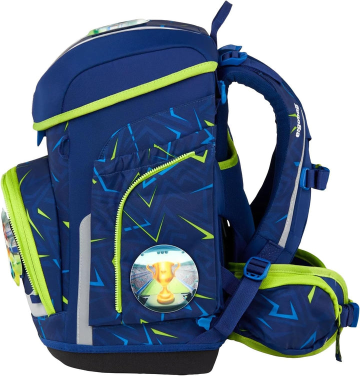 ergobag Schulranzen-Set cubo Set Spitzenreitbär - Dunkelblau Einheitsgrösse Spitzenreitbär - Dunkelb