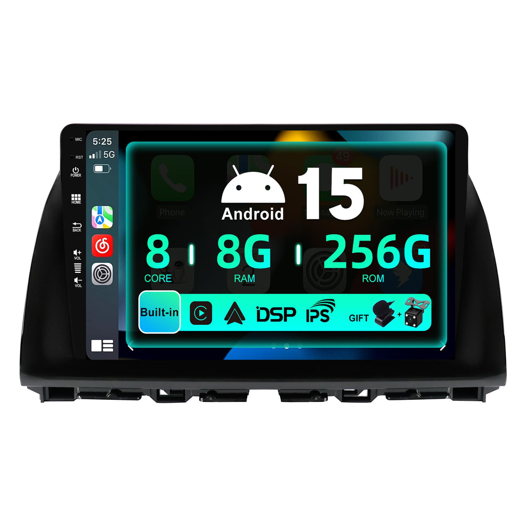 SXAUTO ¦8G+256G¦ Android 12 IPS Autoradio für Mazda CX-5 (2013-2016) - Eingebaut Carplay/Android Aut