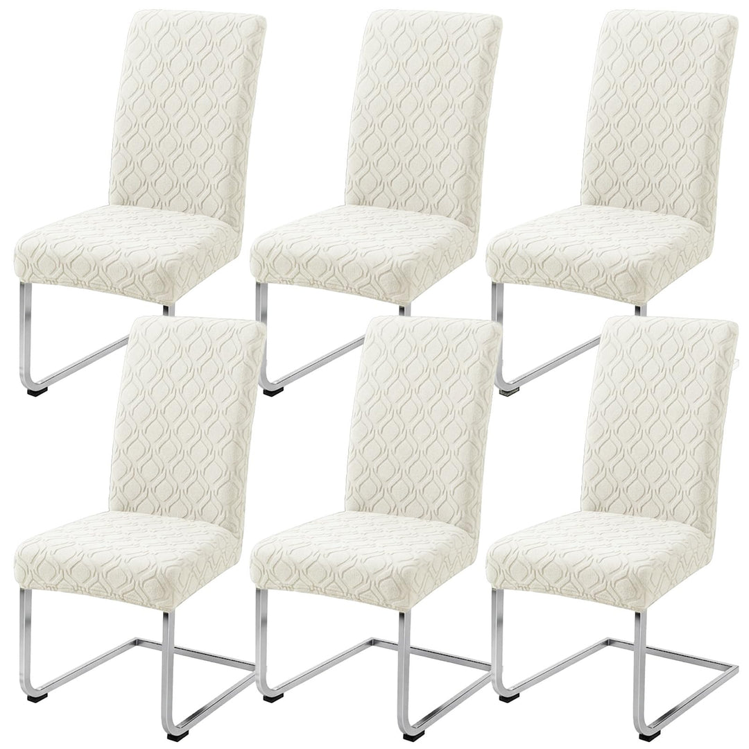 LANSHENG Stuhlhussen 6er Set, Stretch Stuhlhussen Schwingstühle, Abnehmbarer Waschbarer Stuhlbezug f