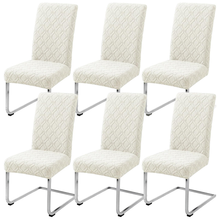LANSHENG Stuhlhussen 6er Set, Stretch Stuhlhussen Schwingstühle, Abnehmbarer Waschbarer Stuhlbezug f