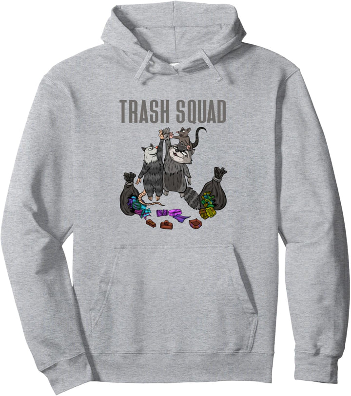 Opossum Rat Raccoon Team Trash Pullover Hoodie
