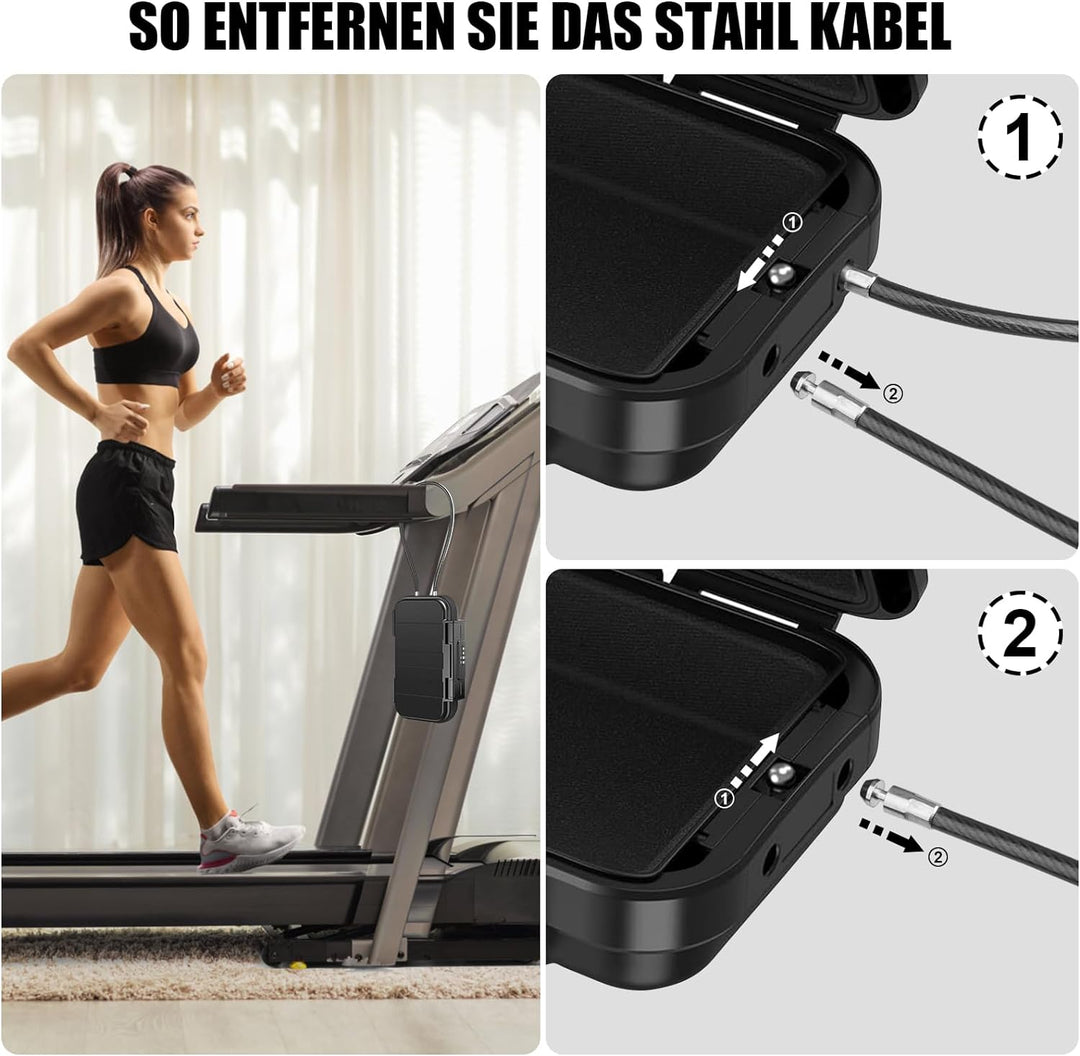 Tragbarer Tresor,[Wasserdicht] 4 Stellig Zahlencode Sicherheitsbox Outdoor Sicherheitssafe mit 6MM D