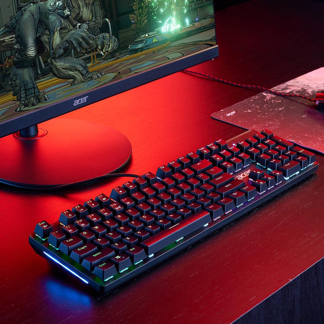Acer Nitro Gen 2 Kabelgebundene Gaming-Tastatur - RGB beleuchtete Tastatur | 100% Anti-Ghosting (N-K