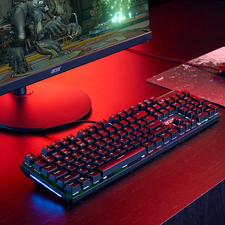 Acer Nitro Gen 2 Kabelgebundene Gaming-Tastatur - RGB beleuchtete Tastatur | 100% Anti-Ghosting (N-K