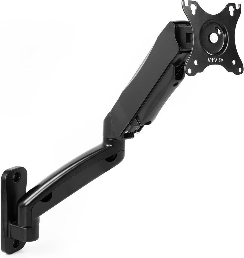 VIVO MOUNT-V001G Höhenverstellbare, pneumatische, verlängerte Arm, Einzel-Monitorwandhalterung, voll