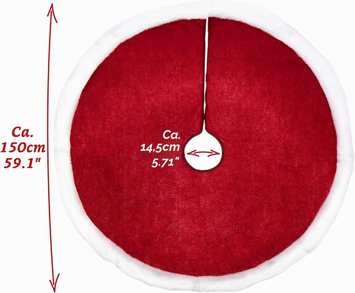 COM-FOUR® Premium Weihnachtsbaumdecke zum Schutz vor Tannennadeln - runde Christbaumdecke für den Li