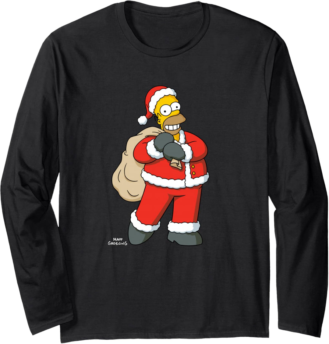 The Simpsons Santa Homer Holiday Langarmshirt