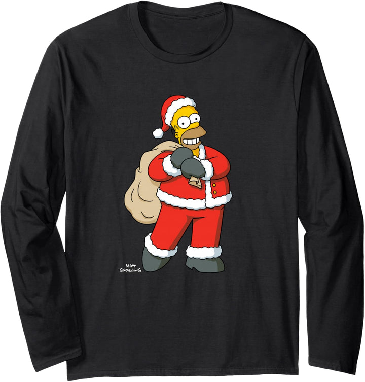 The Simpsons Santa Homer Holiday Langarmshirt