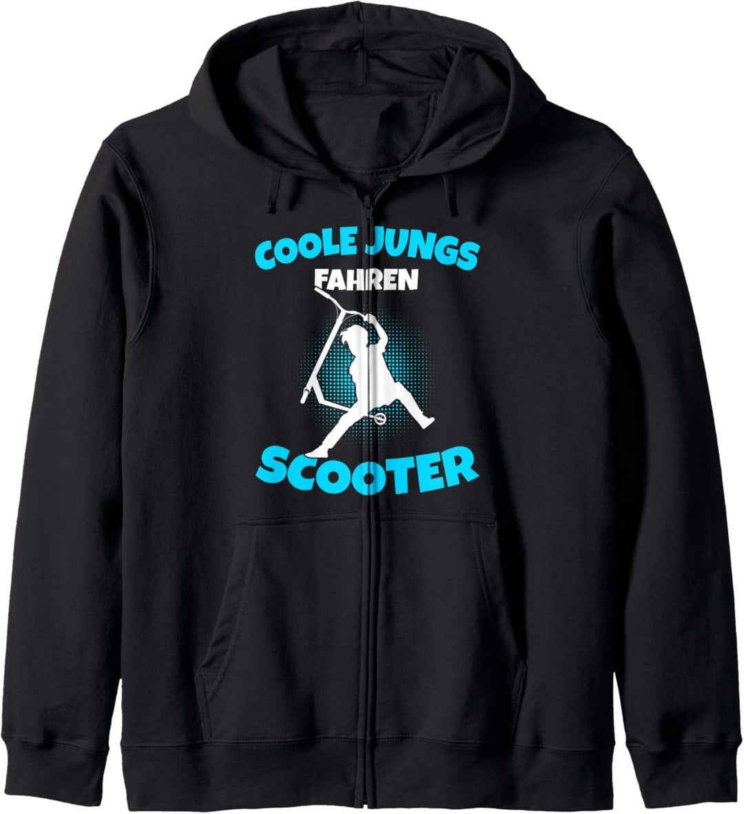 Coole Jungs fahren Scooter Stunt Roller Jungen & Kinder Kapuzenjacke