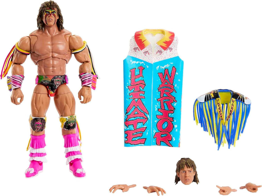 WWE MATTEL Action Figures Ultimate Edition Warrior Figur und Zubehör 6 in Collectible WWE Toys (HKT4