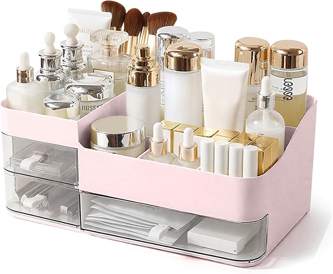 Lacuasmall Make Up Organizer Kosmetik Aufbewahrungsbox mit Schubladen, Schminktisch Organizer für Wa
