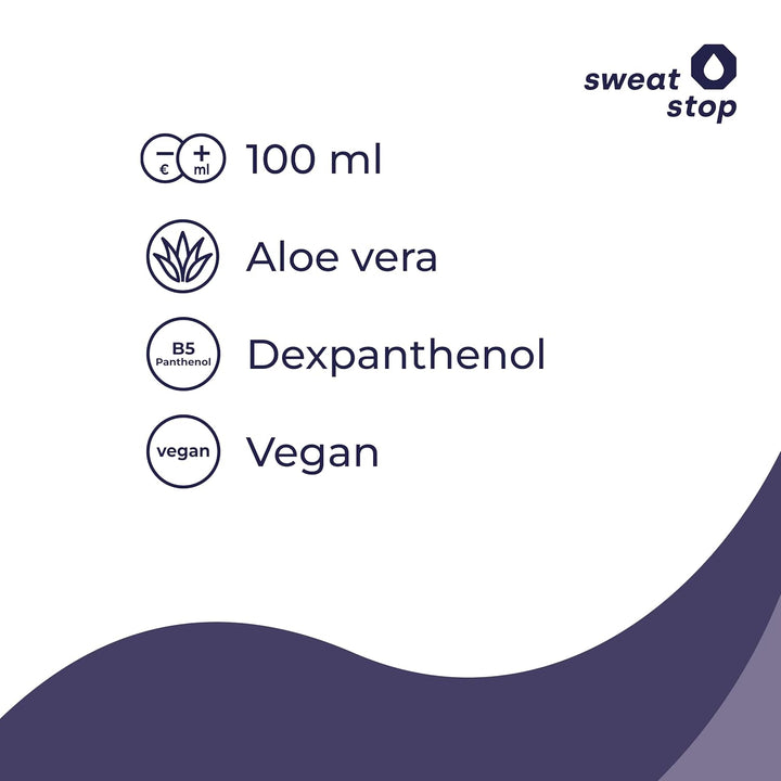 SweatStop Aloe Vera Forte plus Body Spray 100 ml Antitranspirant gegen sehr starkes Schwitzen am Kör