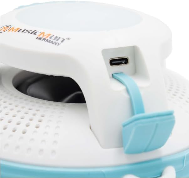 Musicman Pool-Lautsprecher BT-X60 - Tragbar, Kabellos und wasserdicht mit Bluetooth, 4 verschiedenfa
