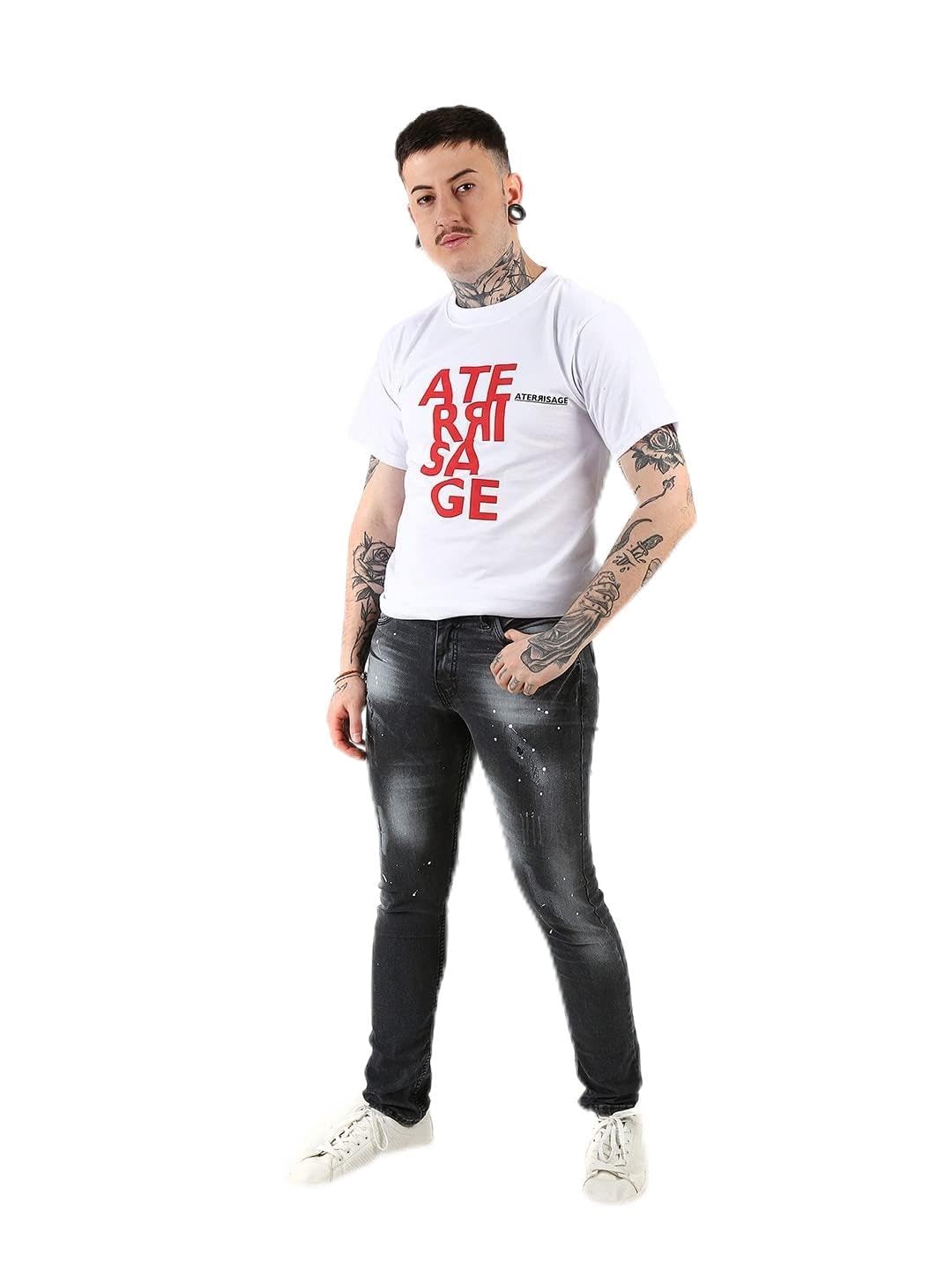 Aterrisage Skinny Jeanshose für Herren, Schwarz
