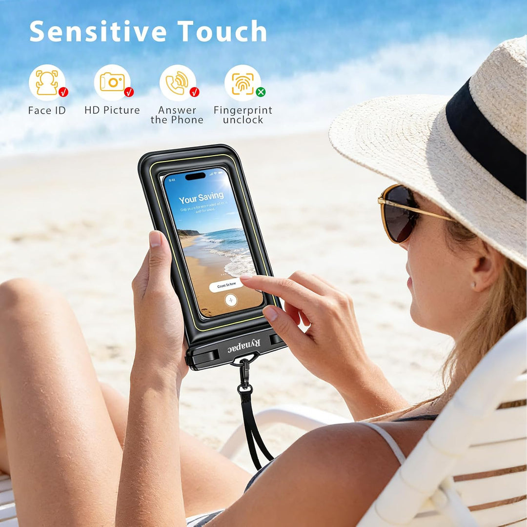 Schwimmende wasserdichte Handytasche, 2 Stück Wasserfest Handyhülle für iPhone 17 16 15 14 Air Pro M