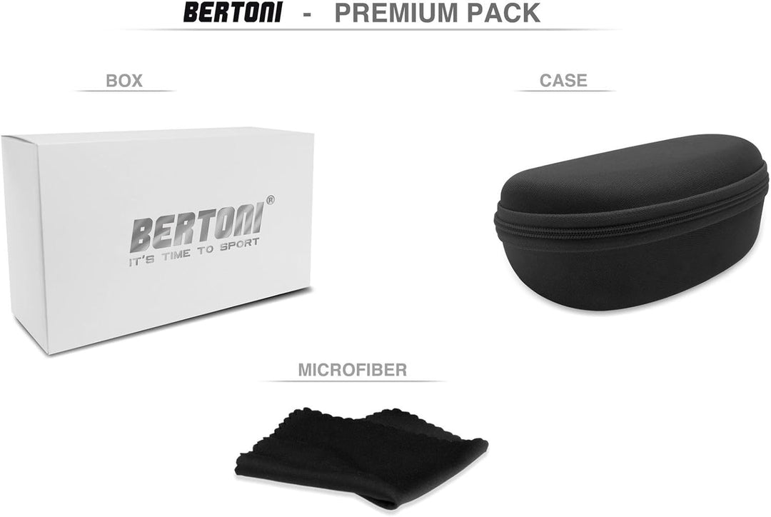 BERTONI Polarisierte Bergbrille Gletscherbrille Bergsteigerbrille Skibrille Trekking mod. Cortina So